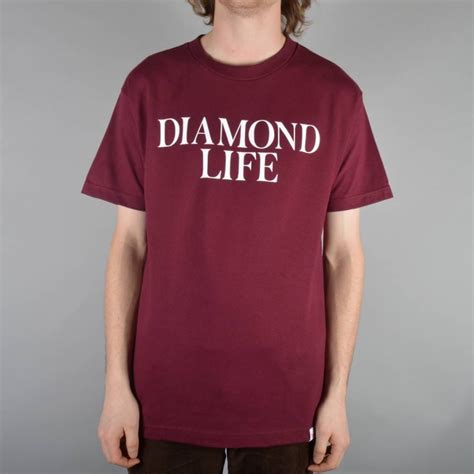 Diamond Supply Co Diamond Life Skate T Shirt Burgundy Skate Clothing From Native Skate Store Uk