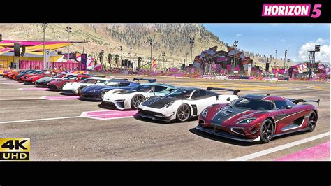 Top 20 Fastest Hypercars Drag Race In Forza Horizon 5 2020 Update