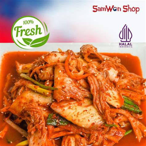 Jual KIMCHI MIX SAWI WORTEL LOBAK FRESH 500 GRAM PLAZA KOREA