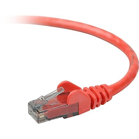 Belkin Cat 6 UTP Patch Cable RJ 45 Male RJ 45 Male 6ft Red Office Depot