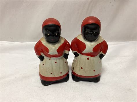 Aunt Jemima Mammy Black Americana Salt And Pepper Shakers 34081