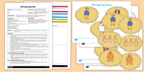 Pancake Flip Game Eyfs Adult Input Plan And Resource Pack To Support