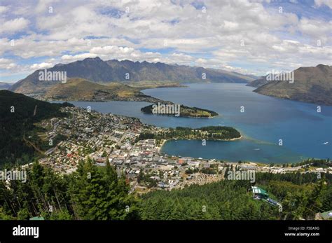 Scenic View Of Lake Wakatipu From Skyline Gondola Queenstown South