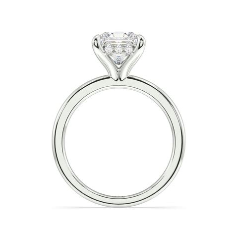 Princess Lab Grown Diamond Engagement Ring With A Hidden Halo Artelia