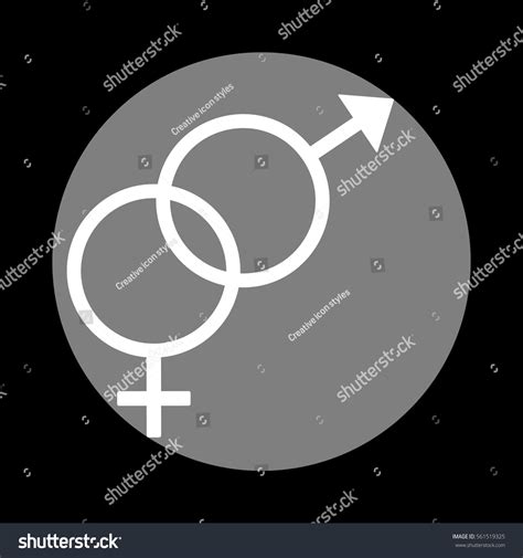 Sex Symbol Sign White Icon Gray Stock Vector Royalty Free Shutterstock