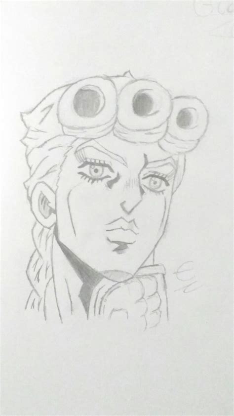 Giorno Giovanna Desenhando Esboços Tutoriais De Desenho Anime