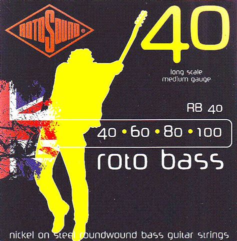 Rotosound Rb40 Roto Bass Long Scale Medium Gauge Strings 40 Reverb