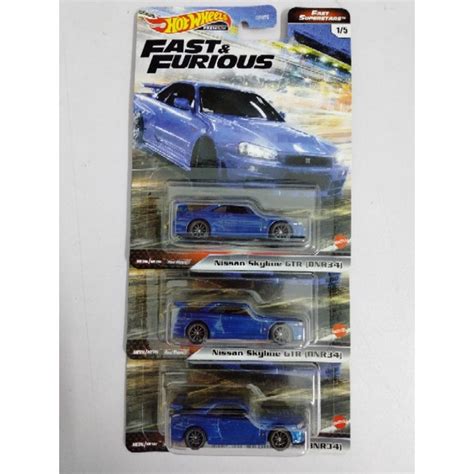 Hot Wheels Fast And Furious Superstar Nissan Skyline GTR BNR Shopee Malaysia