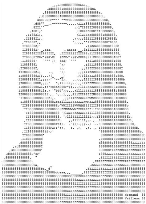 Ejemplos De Dibujos Y Figuras Del Arte Ascii Creados Con Caracteres