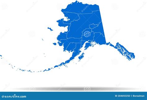 Map Of The Alaska Stock Vector Illustration Of Federal 204692250