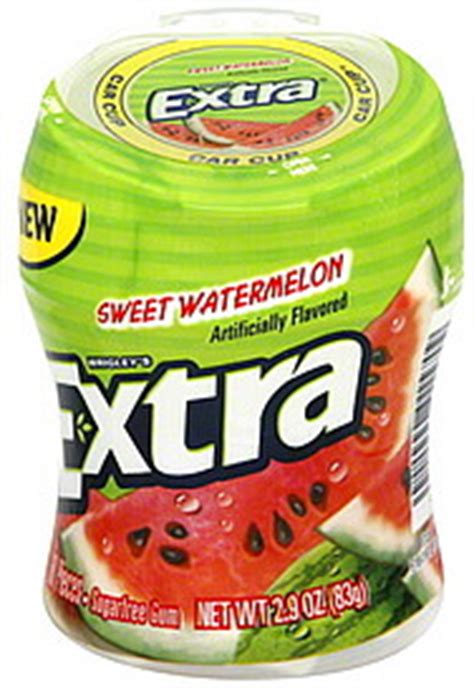 Extra Gum Sugar Free, Sweet Watermelon 60.0 ea Nutrition Information ...