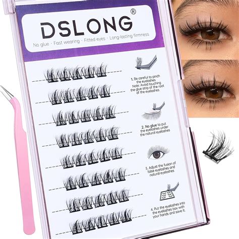 Amazon Dslong Self Adhesive Eyelashes Manga Individual Lash