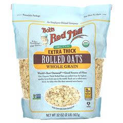 Bob S Red Mill Organic Extra Thick Rolled Oats Whole Grain Oz G