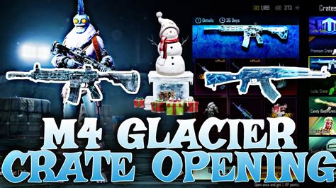 M4 GLACIER CRATE OPENING BGMI NEW WINTER CRATE IS HERE AKM M4 GLACIER