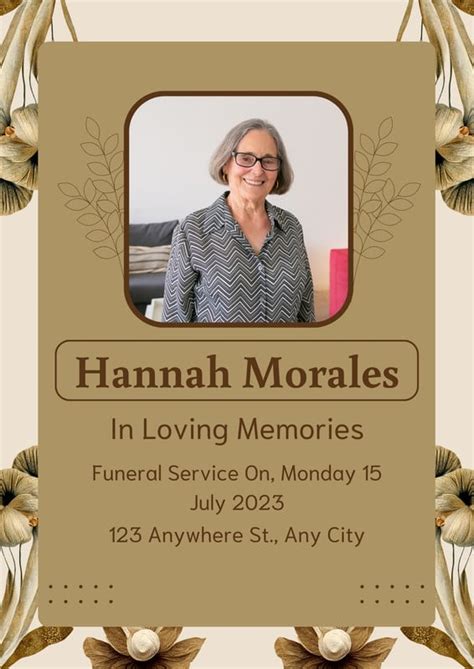 Page Free Printable Customizable Funeral Program Templates Canva