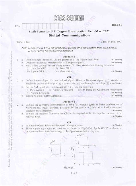 Feb 2022 18ec61 Digital Communication Studocu