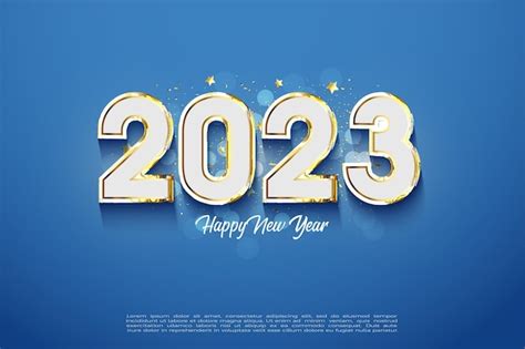 Premium Vector New Year Celebration On Blue Background