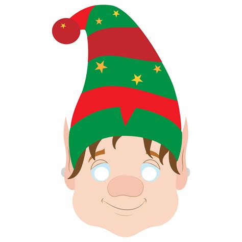 Christmas Elf Mask Template | Free Printable Papercraft Templates