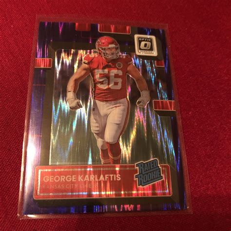 George Karlaftis Rated Rookie Donruss Optic Purple Shock