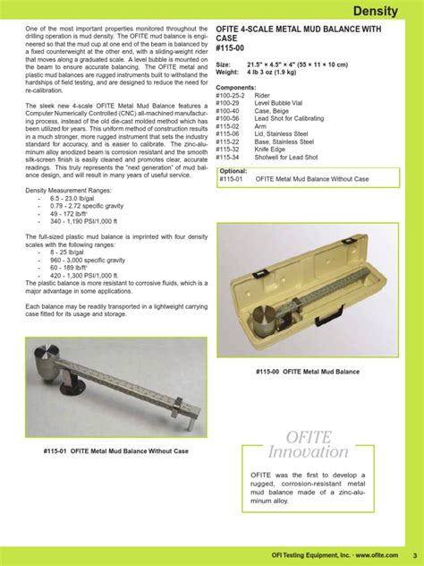 Mud Balance 115-00 (Ofite) | PDF | Corrosion | Metals