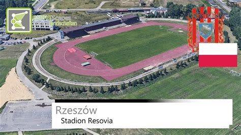 Stadion Resovii CWKS Resovia II Rzeszów Google Earth 360 Rotation