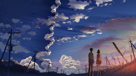 Papel de parede luz solar Anime reflexão céu inverno tarde