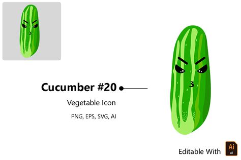 Emoji - Vegetable Cucumber #20 Graphic by bixboxstudio · Creative Fabrica