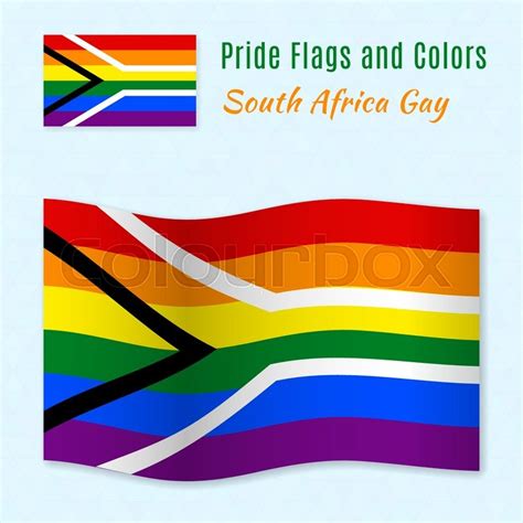 Gay Pride Flag Of South Africa With Stock Vector Colourbox