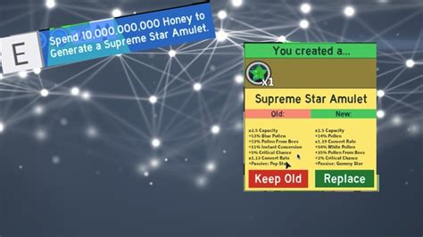 Buying The Supreme Star Amulet Bee Swarm Simulator Youtube