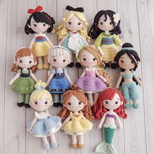 Amigurumi Anleitung Häkelanleitung Prinzessin Puppe Bundle 15 in 1