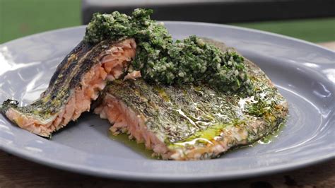 Roast Salmon With Salsa Dragoncello By Tobie Puttock Youtube