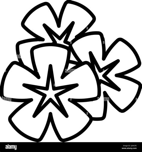 Frangipani Flower Icon Bold Outline Design With Editable Stroke Width