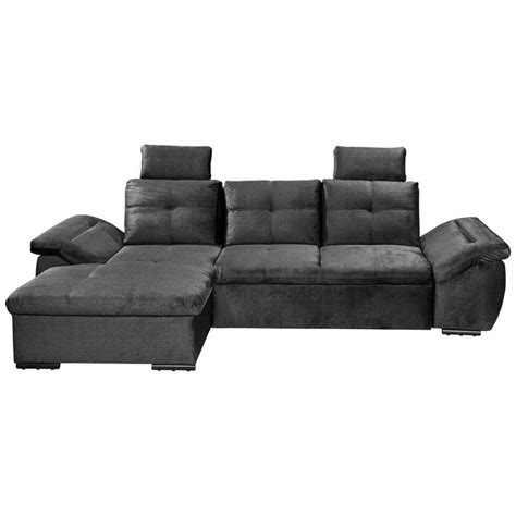 Carryhome Ecksofa Schwarz Textil Sitzer F Llung