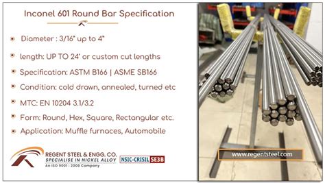 Inconel 601 Round Bar Alloy 601 Rod Hex And Flat Bar Supplier India