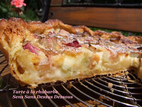 Sens Sans Dessus Dessous Tarte à La Rhubarbe Classique Mais Une