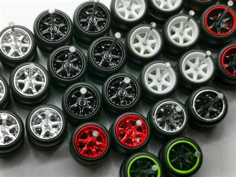 PROMO Hot Wheels Spoke Rubber Tire Sets MIX For JDM Wheel