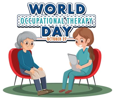 Premium Vector World Occupational Therapy Day Text Design