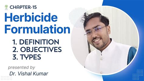 Chapter Herbicide Formulation Definition Objectives Types Of