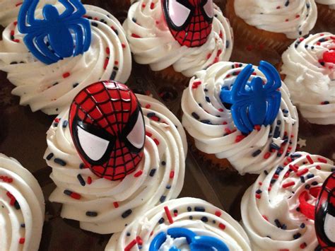 Spiderman Cupcakes Kuchen Kindergeburtstag Kindergeburtstag Kinder