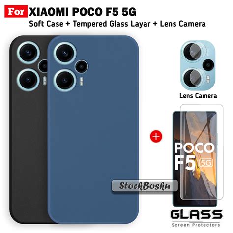 Jual Paket 3in1 Soft Case Xiaomi Poco F5 5G Matte Sandstone Free Anti