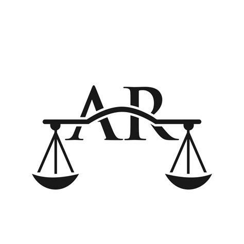 diseño de logotipo de bufete de abogados de letra ar para abogado