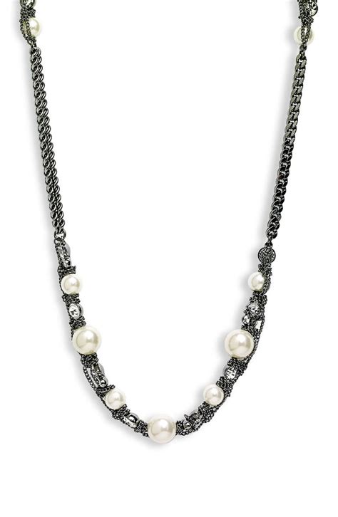 Givenchy Faux Pearl And Chain Long Necklace Nordstrom