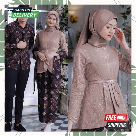 Jual Baju Engagement Cople Buju Lamaran Setelan Kebaya Kopel Stelan