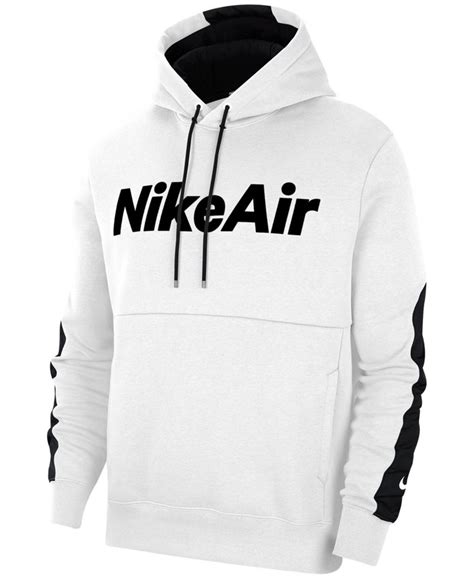 Nike Men S Nike Air Hoodie White Black In 2021 Nike Air Hoodie Hoodies Mens Activewear