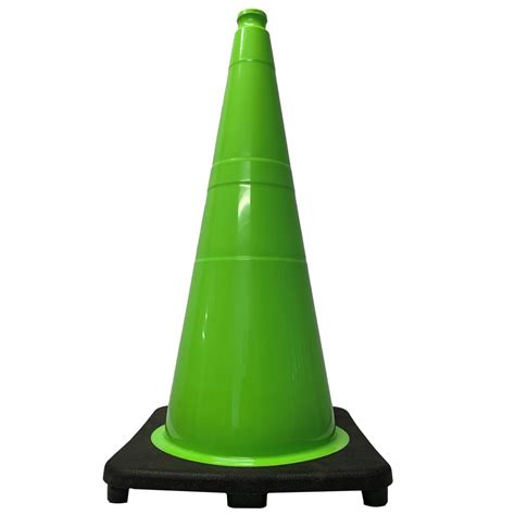 28 Lime Green Traffic Cone 7 Lb Add Cone Collars Traffic Safety Zone