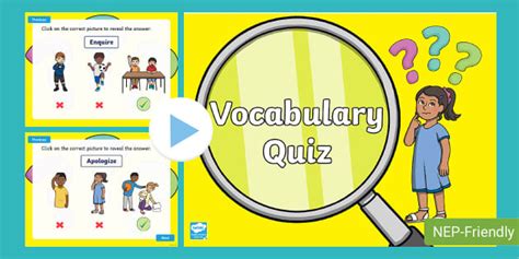 Vocabulary Quiz Powerpoint Hecho Por Educadores Twinkl