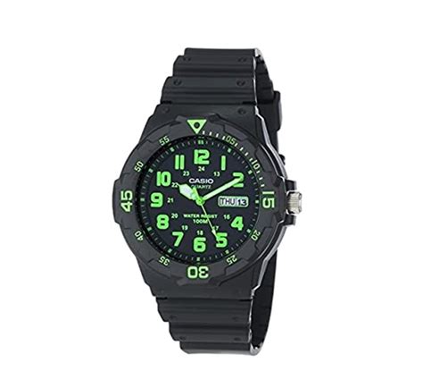 Casio MRW 200H 3BVDF Mens Watch Analog Black Dial Black Resin