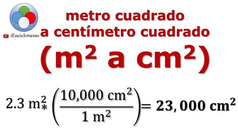 Conversión de metros cuadrados a centímetros cuadrados YouTube