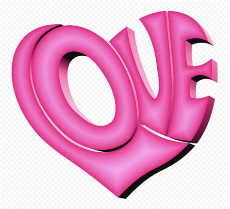 Pink Love Word Png And Clipart Images Citypng