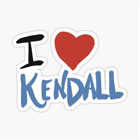 I Heart Kendall Sticker For Sale By Kaitlyn King Redbubble